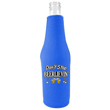 Load image into Gallery viewer, Don't Stop Beerlievin' Beer Bottle With Opener Coolie