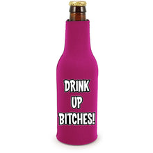 Load image into Gallery viewer, Drink up Bitches Beer Bottle Coolie