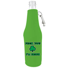 Load image into Gallery viewer, Feck You I'm Irish Beer Bottle Coolie With Opener