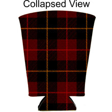 Load image into Gallery viewer, Flannel Plaid Pattern Pint Glass Coolie
