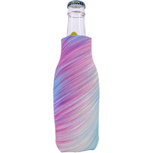 Load image into Gallery viewer, Colorful Bottle Koozie with a Pattern of Slanting Pastel Colors