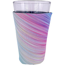 Load image into Gallery viewer, Colorful Pint Koozie with a Pattern of Slanting Pastel Colors