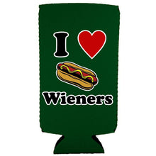 Load image into Gallery viewer, I Love Wieners Slim 12 oz Can Coolie