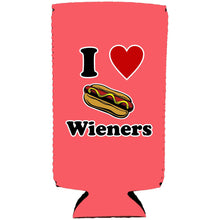 Load image into Gallery viewer, I Love Wieners Slim 12 oz Can Coolie