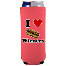 Load image into Gallery viewer, I Love Wieners Slim 12 oz Can Coolie