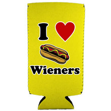 Load image into Gallery viewer, I Love Wieners Slim 12 oz Can Coolie