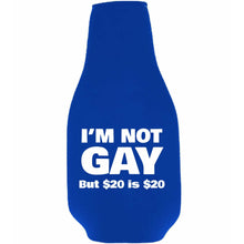 Load image into Gallery viewer, I'm Not Gay Beer Bottle Coolie w/Opener Attached