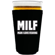 Load image into Gallery viewer, MILF, Man I Love Fishing Pint Glass Coolie