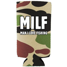 Load image into Gallery viewer, MILF Man I Love Fishing 16 oz. Can Coolie
