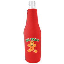 Load image into Gallery viewer, Oh Snap! Gingerbread Man Beer Bottle Coolie