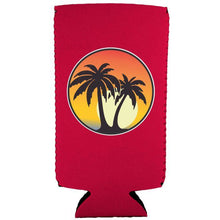 Load image into Gallery viewer, Palm Tree Sunset Slim Can Coolie