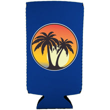 Load image into Gallery viewer, Palm Tree Sunset Slim Can Coolie