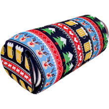 Load image into Gallery viewer, Reindeer and Beers Christmas Pattern 16 oz. Can Coolie