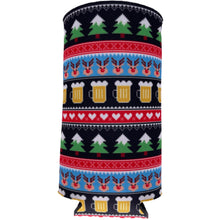 Load image into Gallery viewer, Reindeer and Beer Christmas Slim 12oz Can Coolie