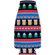 Load image into Gallery viewer, Reindeer and Beers Christmas Zipper Bottle Coolie
