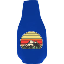 Load image into Gallery viewer, Retro Mountains Bottle Coolie with Opener Attached