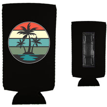 Load image into Gallery viewer, Retro Palm Trees Magnetic Slim Can Coolie