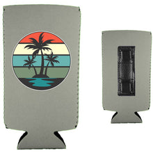 Load image into Gallery viewer, Retro Palm Trees Magnetic Slim Can Coolie