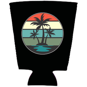 Retro Palm Trees Pint Glass Coolie