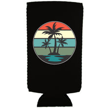 Load image into Gallery viewer, Retro Palm Trees Slim Can Coolie
