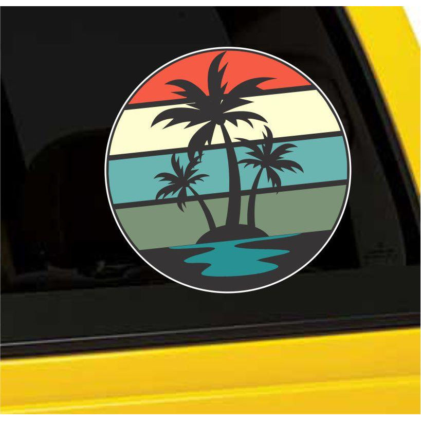 Palm Trees, 5.2 x 5.2 Vinyl Sticker