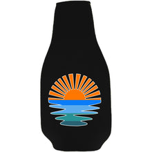 Load image into Gallery viewer, Retro Sunset Beer Bottle Coolie with Opener Attached