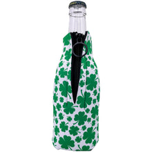 Load image into Gallery viewer, Shamrock Pattern Zipper Bottle Coolie