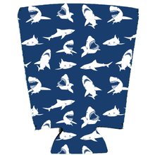 Load image into Gallery viewer, Shark Pattern Pint Glass Coolie