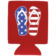 Load image into Gallery viewer, Stars and Stripes Flip Flop Can Coolie