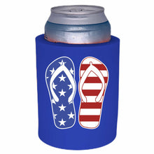 Load image into Gallery viewer, Stars and Stripes Flip Flop Thick Foam"Old School" Can Coolie
