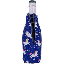 Load image into Gallery viewer, Unicorn Zipper Bottle Coolie