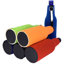 Load image into Gallery viewer, Writable Hello My Name Is Set of Beer Bottle Coolies With Openers