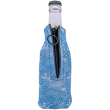 Load image into Gallery viewer, Waves Zipper Bottle Coolie