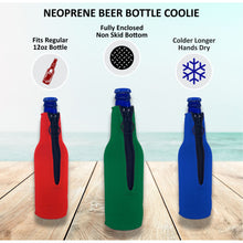 Load image into Gallery viewer, Landscape Outdoor Designs Zipper Beer Bottle Coolie 4 Pack (1 each Tropical, Jungle, Savannah, Mountain)
