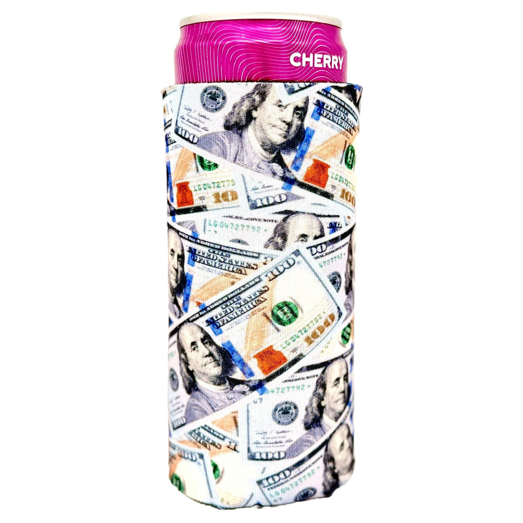 Money Pattern 24oz Can Coolie