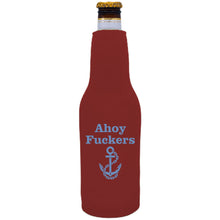 Load image into Gallery viewer, Ahoy Fuckers Beer Bottle Coolie
