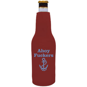 Ahoy Fuckers Beer Bottle Coolie