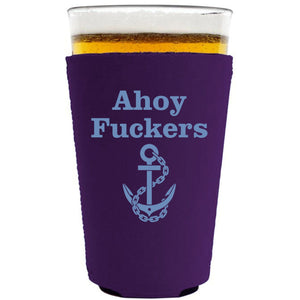 Ahoy Fuckers Pint Glass Coolie