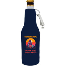 Load image into Gallery viewer, Bigfoot is Real Beer Bottle Coolie With Opener

