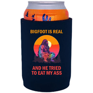 Bigfoot is Real Full Bottom Can Coolie