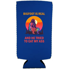 Load image into Gallery viewer, Bigfoot is Real Slim Can Coolie
