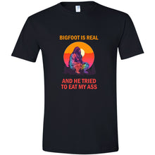 Load image into Gallery viewer, Bigfoot is Real Funny T Shirt

