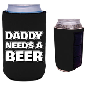 Daddy Needs A Beer Magnetic Can Coolie