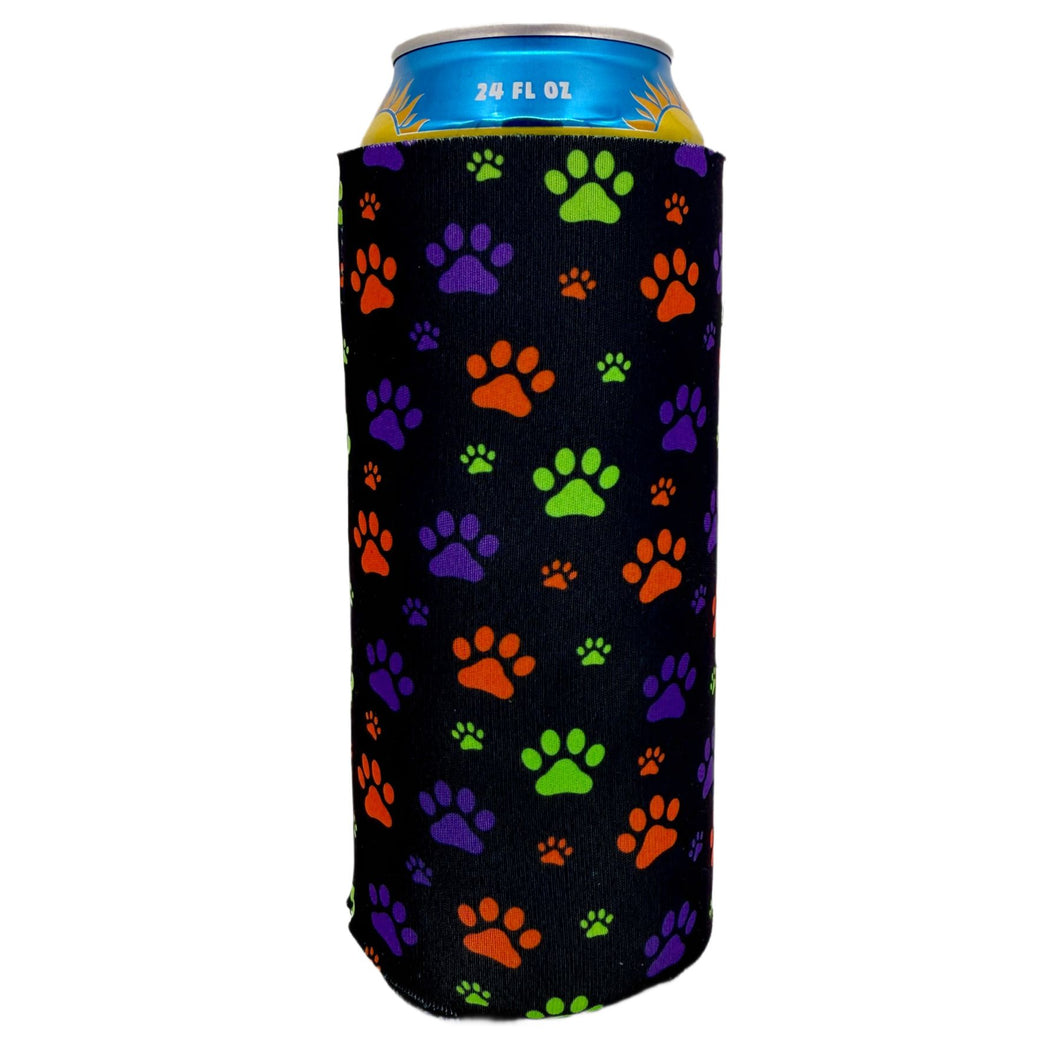 Dog Paws Pattern 24oz Can Coolie