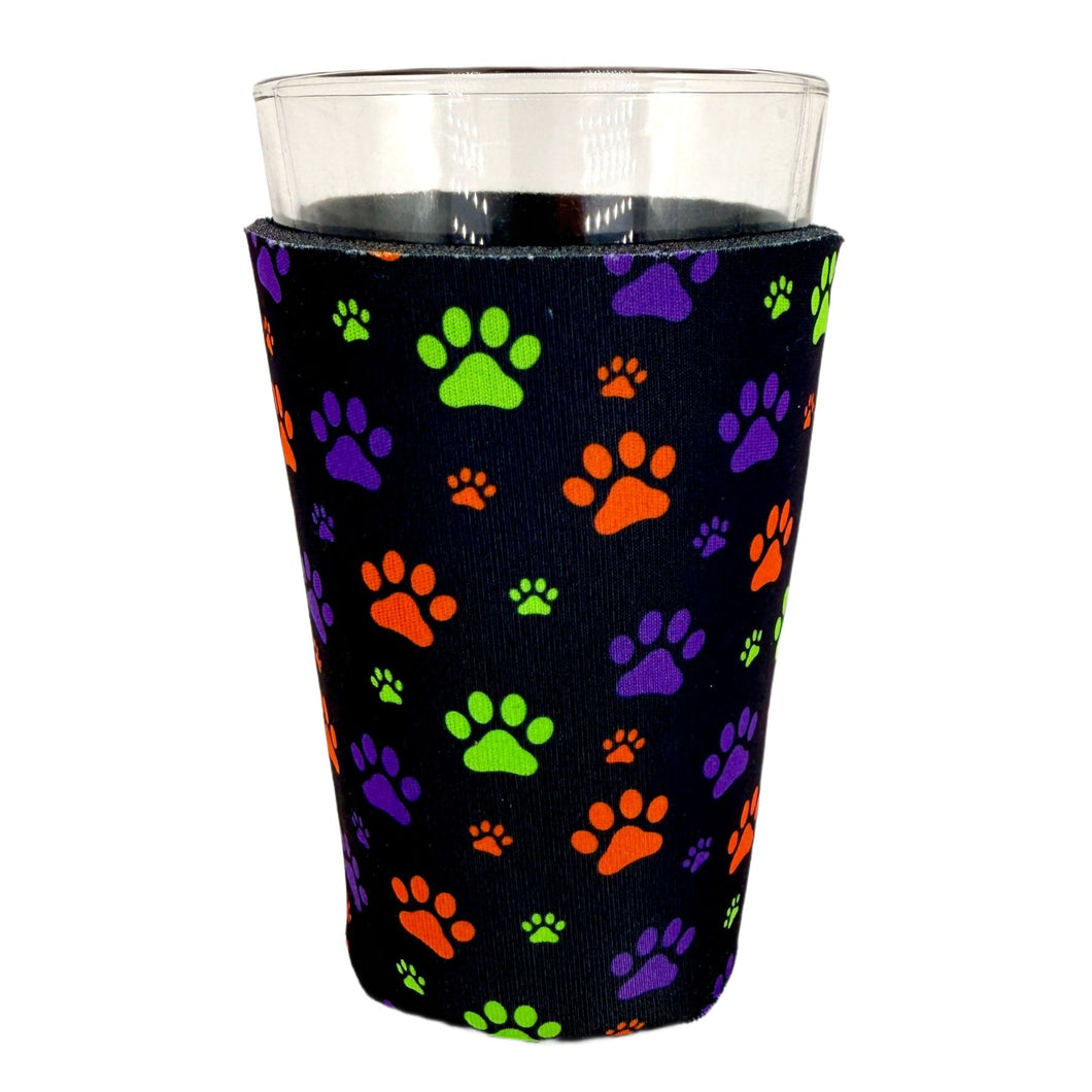 Dog Paws Pattern Pint Glass Coolie