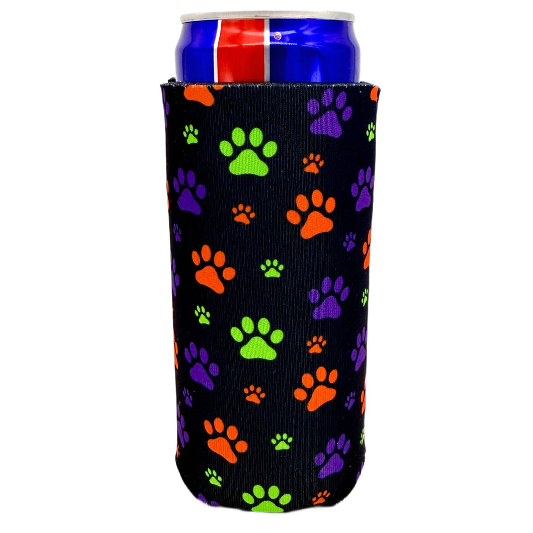 Dog Paws Pattern Slim Can Coolie