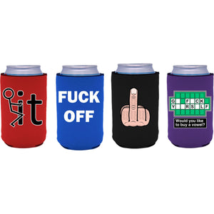 Funny F*ck Can Coolie Designs 4 Pack