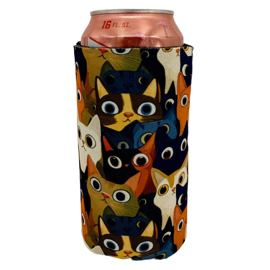 Kawaii Cats Pattern 16 oz. Can Coolie