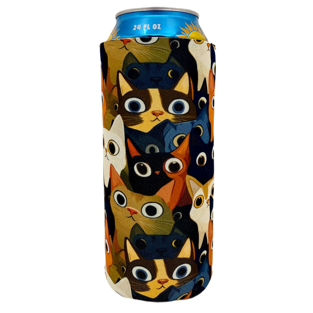 Kawaii Cats Pattern 24oz Can Coolie