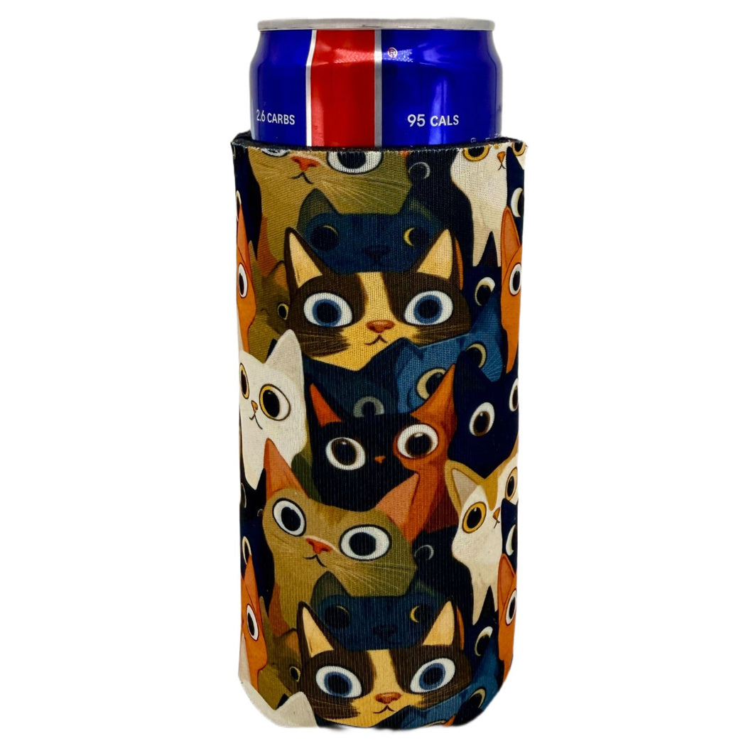 Kawaii Cats Pattern Slim Can Coolie